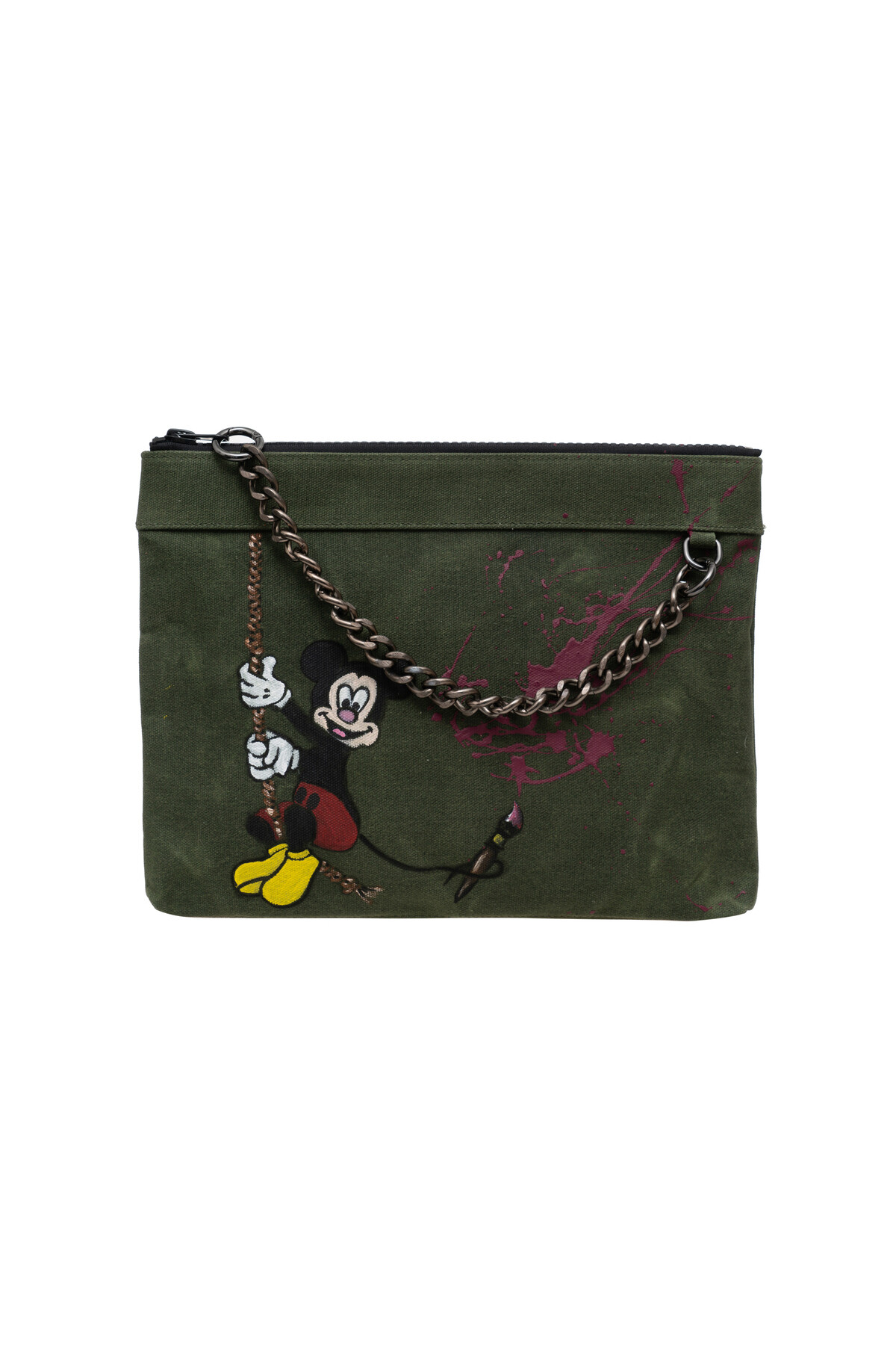 Cartoon Works Canvas Clutch