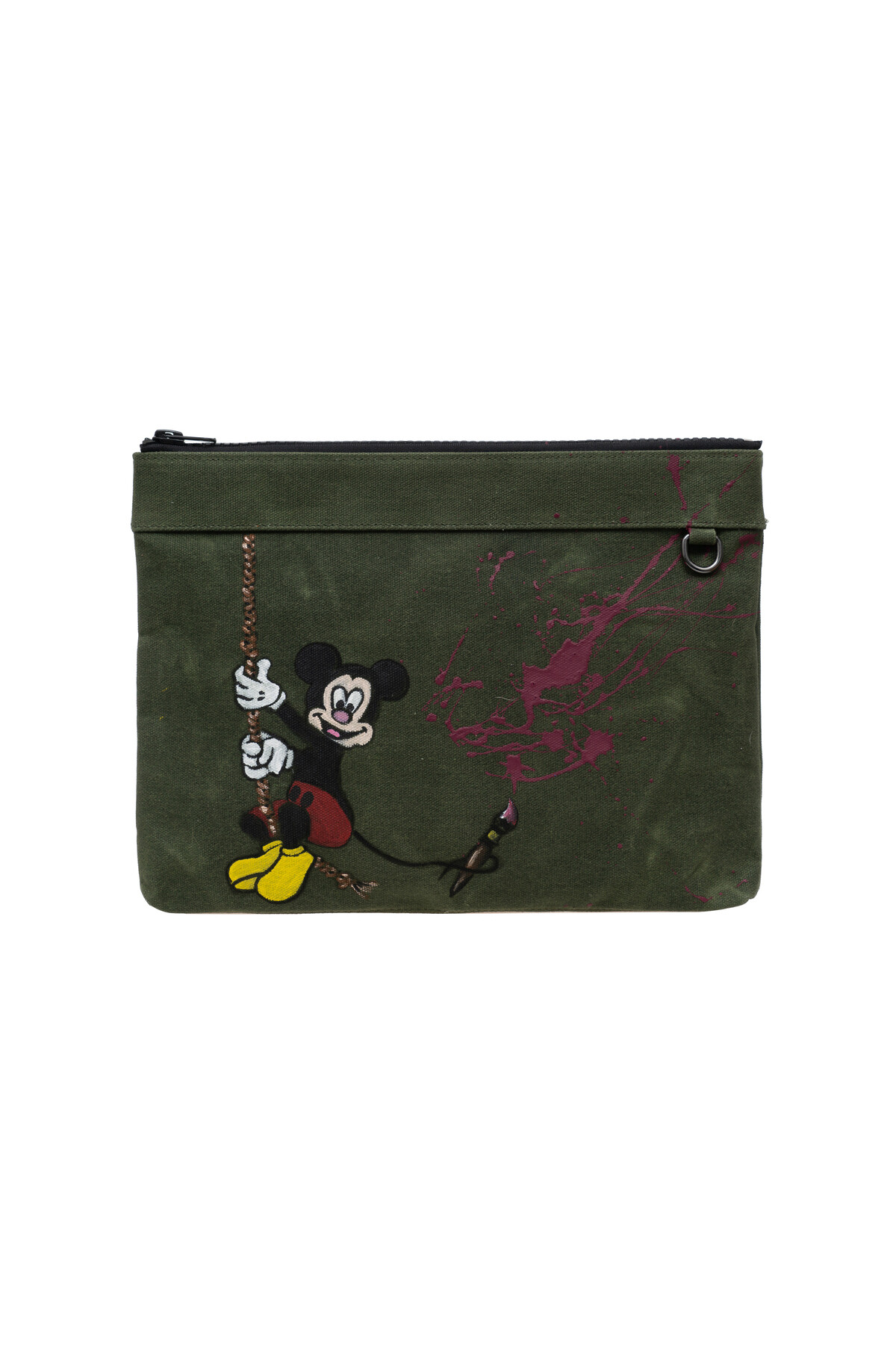 Cartoon Works Canvas Clutch