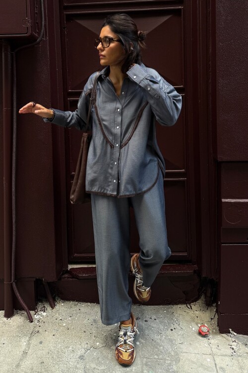 INDIGO PANT SET