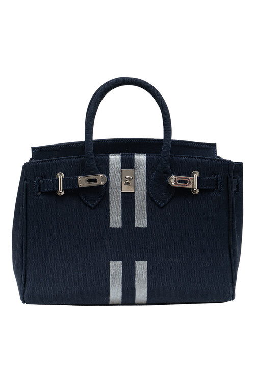 Mini Lacivert Canvas Çanta