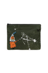 Cartoon Works Canvas Clutch